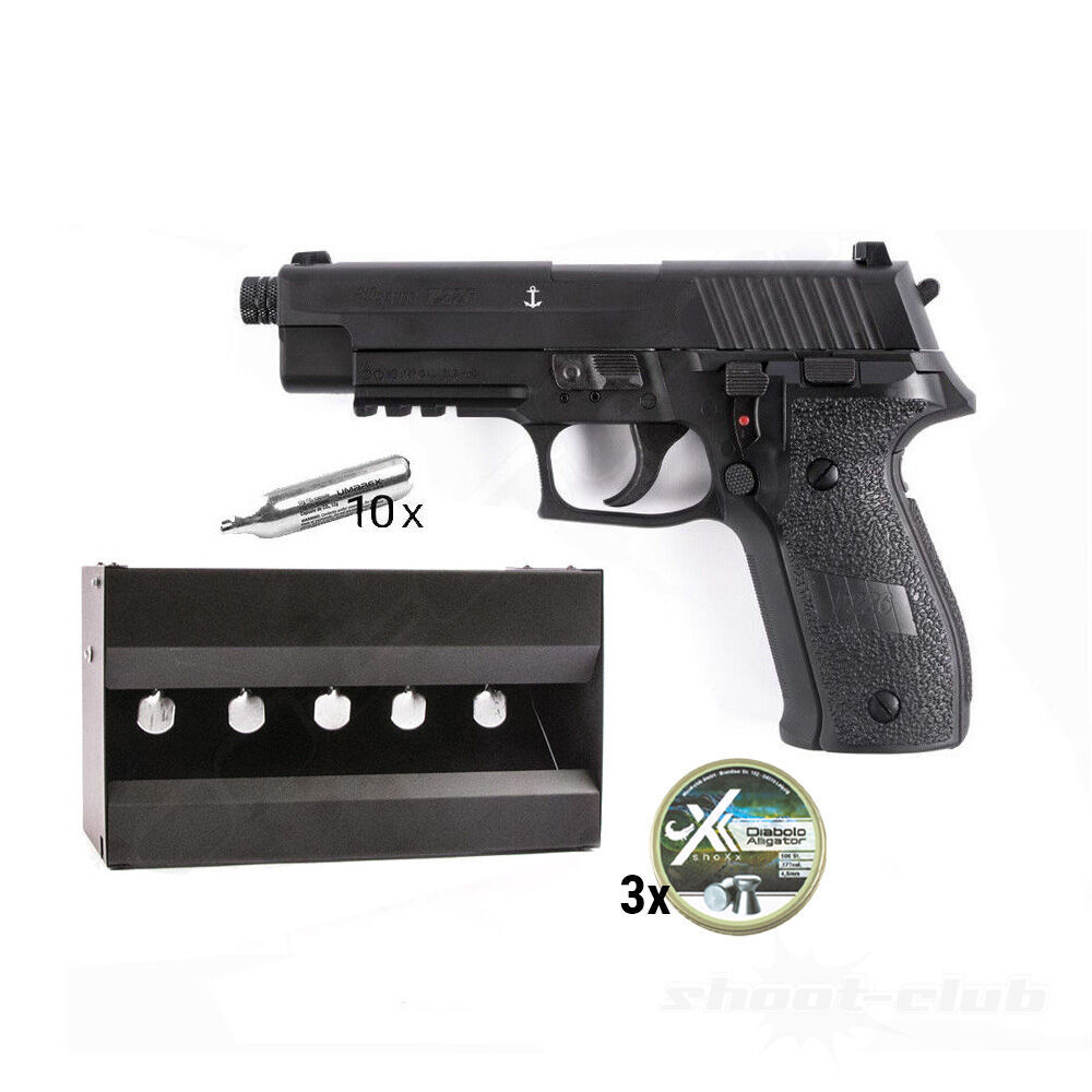 Sig Sauer P226 CO2 Pistole 4,5mm Diabolos im Plinking-Set
