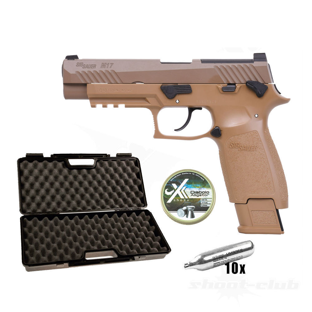 Sig Sauer P320-M17 CO2 Pistole 4,5mm Diabolos im Koffer-Set