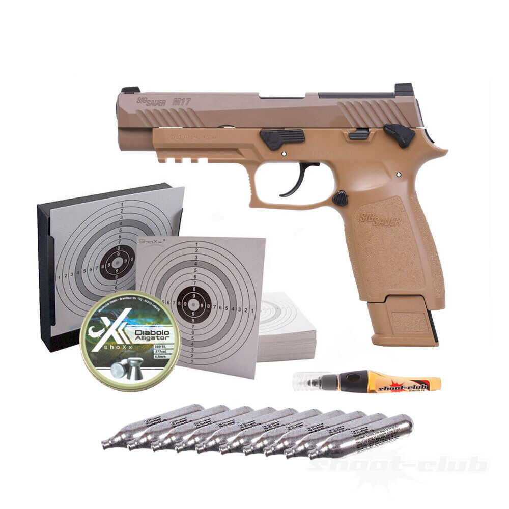 Sig Sauer P320-M17 CO2 Pistole 4,5mm Diabolos im Set