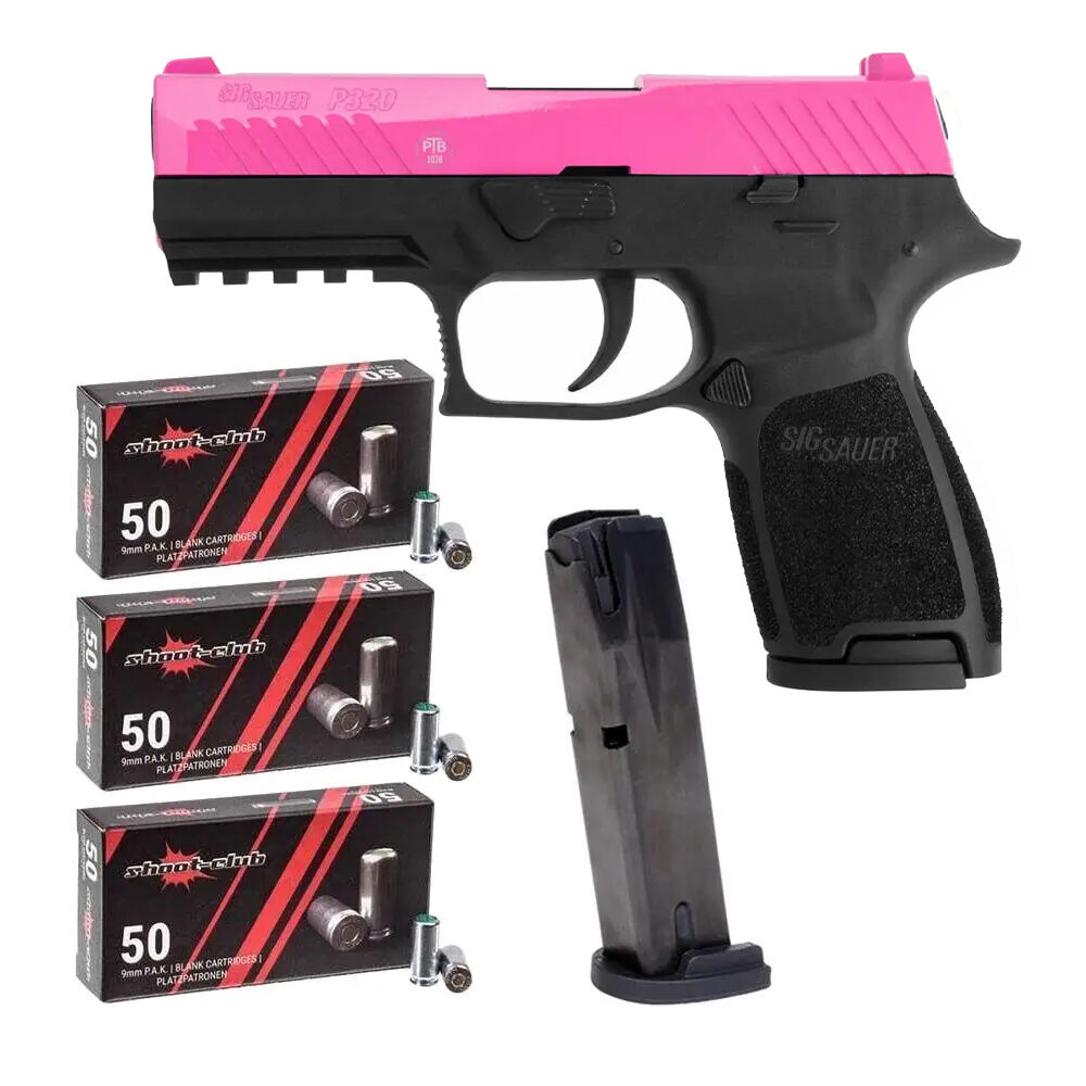 Sig Sauer P320 PINK Schreckschusspistole Magazin Set mit Platzpatronen