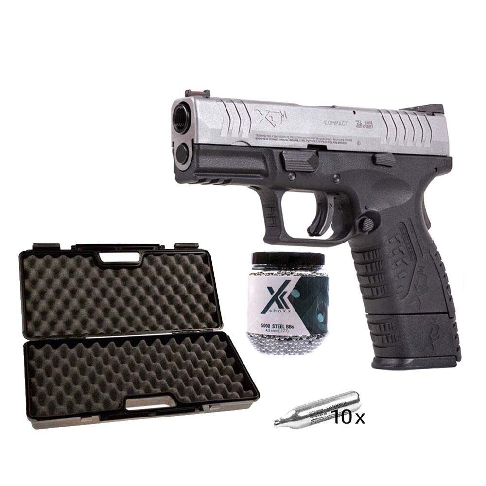 Springfield XDM compact bicolor CO2 Pistole 4,5mm BBs im Koffer-Set