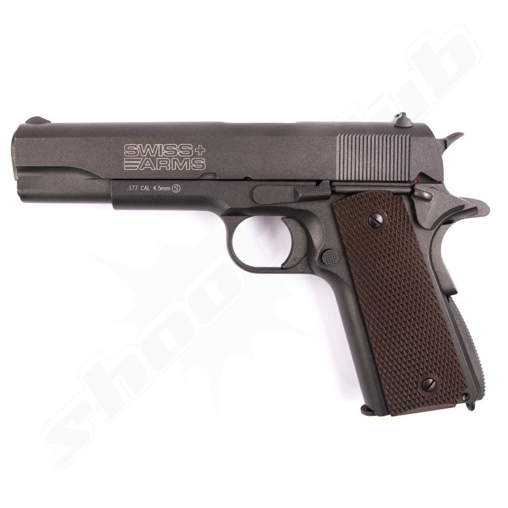 Swiss Arms P1911 Co2 Pistole Blowback 4,5 mm BB schwarz