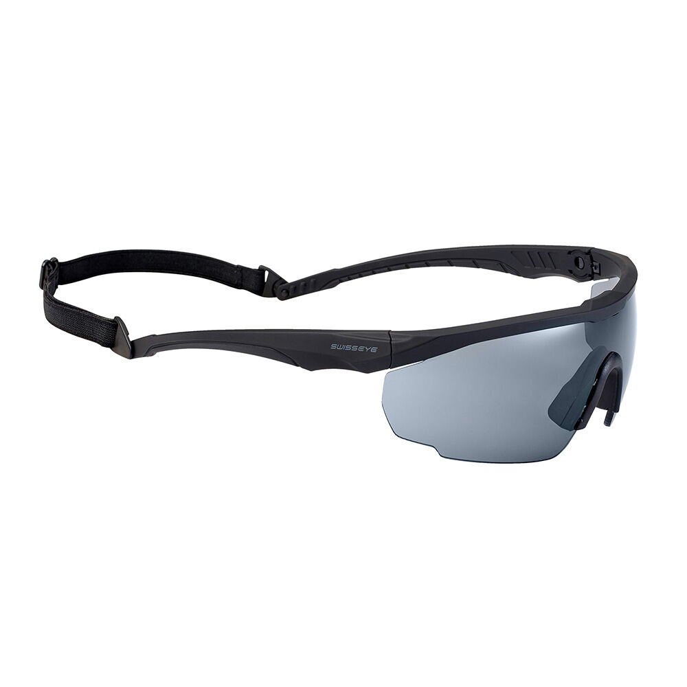 Swiss Eye Blackhawk Schutzbrille Kopfband Ersatzgl�ser Etui schwarz