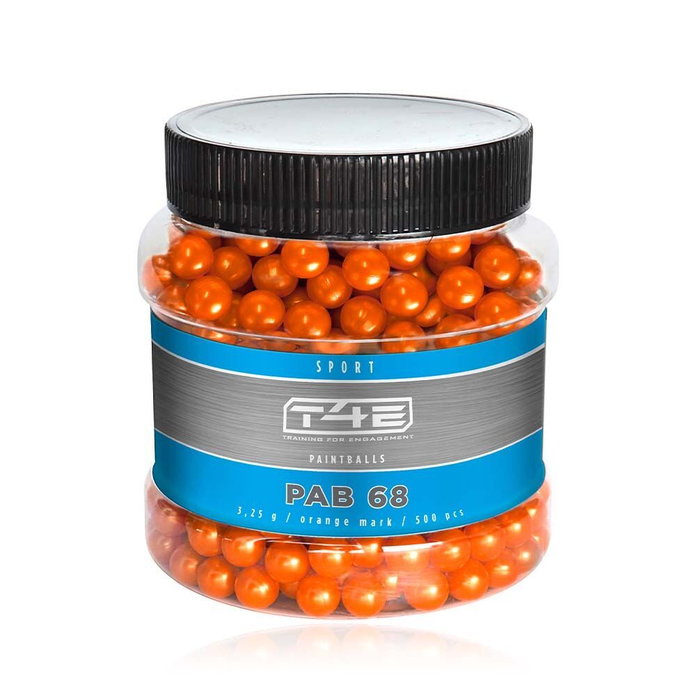 T4E Sport PAB 68 Paintballs cal. 68 Orange 3,25g 500 Stk