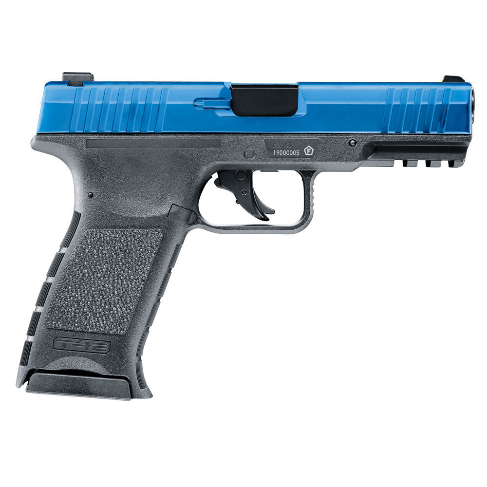 T4E TPM1 CO2 RAM Pistole Kaliber .43 - schwarz mit blauem Schitten