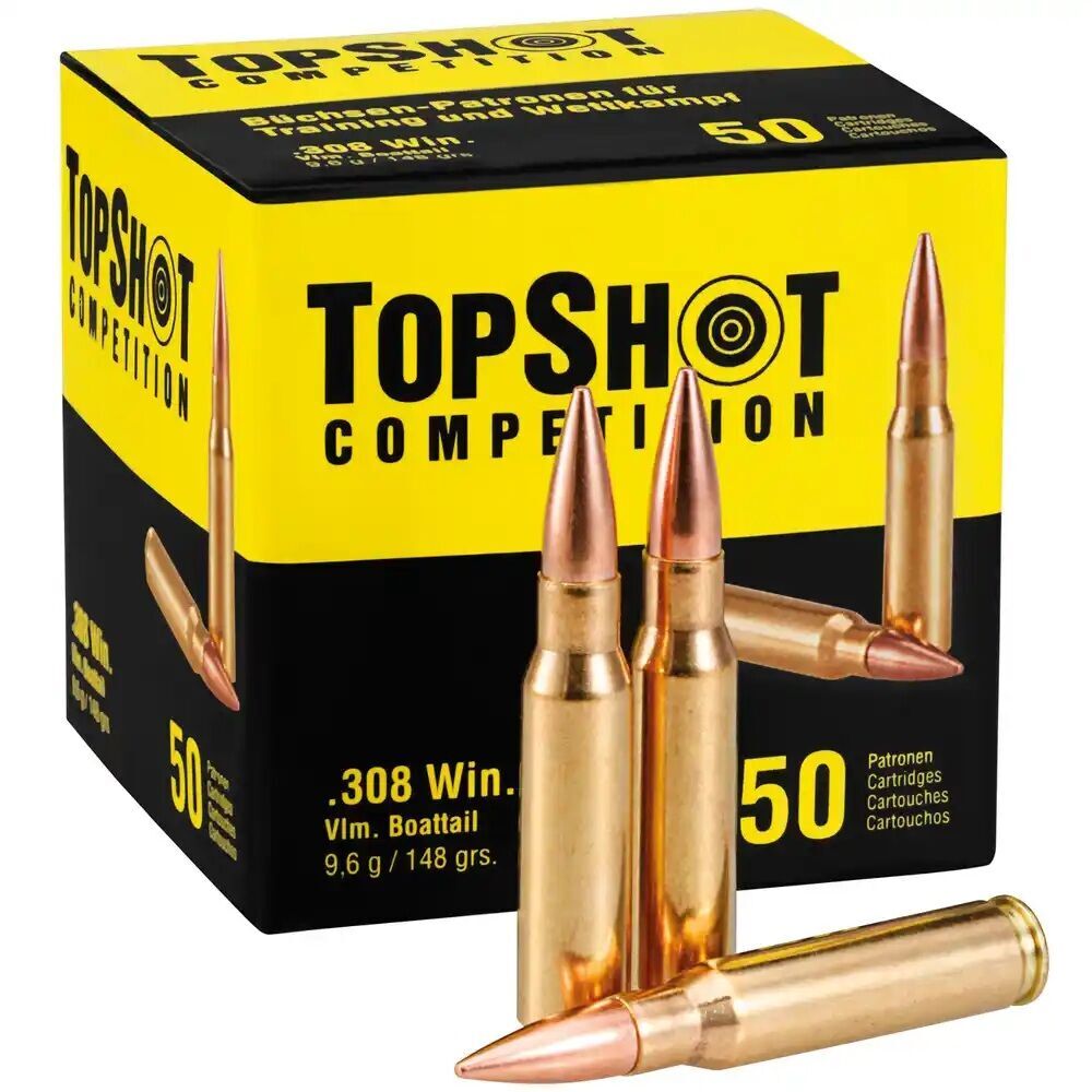 TOPSHOT Competition .308 Win. Vlm BT 9,6g / 148grs. 50 Stk.