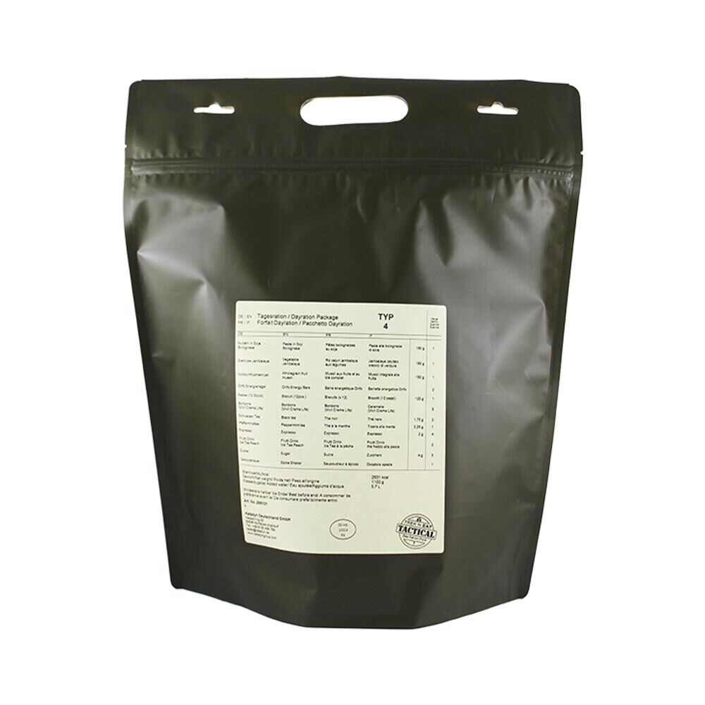 TREK'N EAT Day Ration Pack Typ 4 1034g Vegetarisch Tagesration mit Jambalaya und Nudeln in Soja-Bolognese