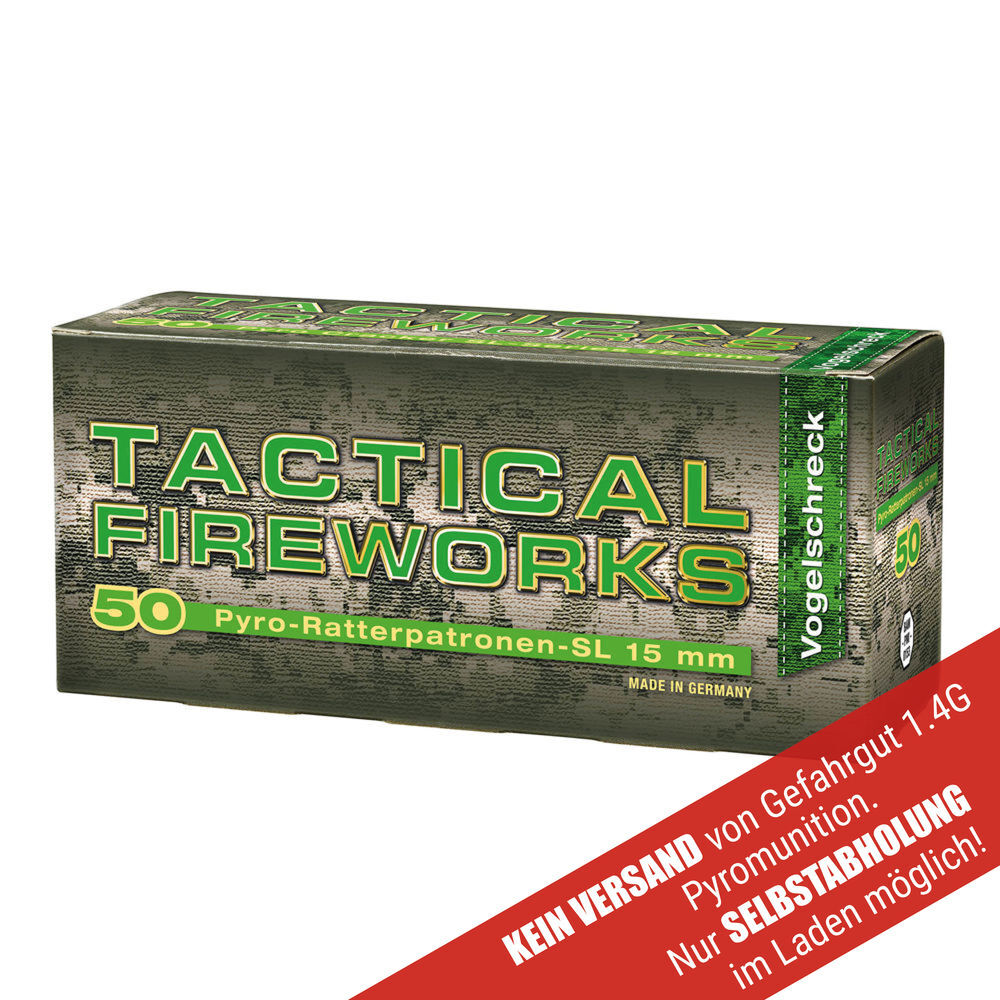 Tactical Fireworks Ratterpatronen Vogelschreck Kaliber 15mm