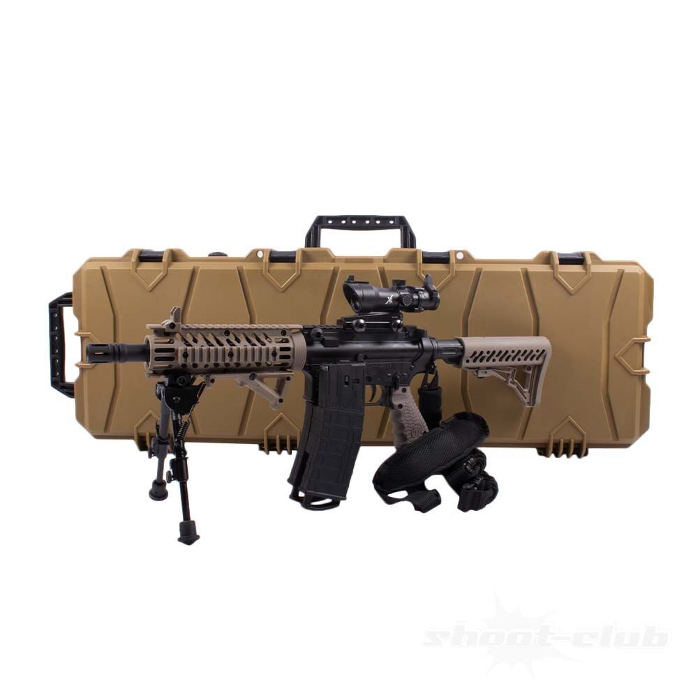 Tippmann TMC MagFed Markierer .68 FDE mit shoXx Red Dot & Koffer im Spar-Set