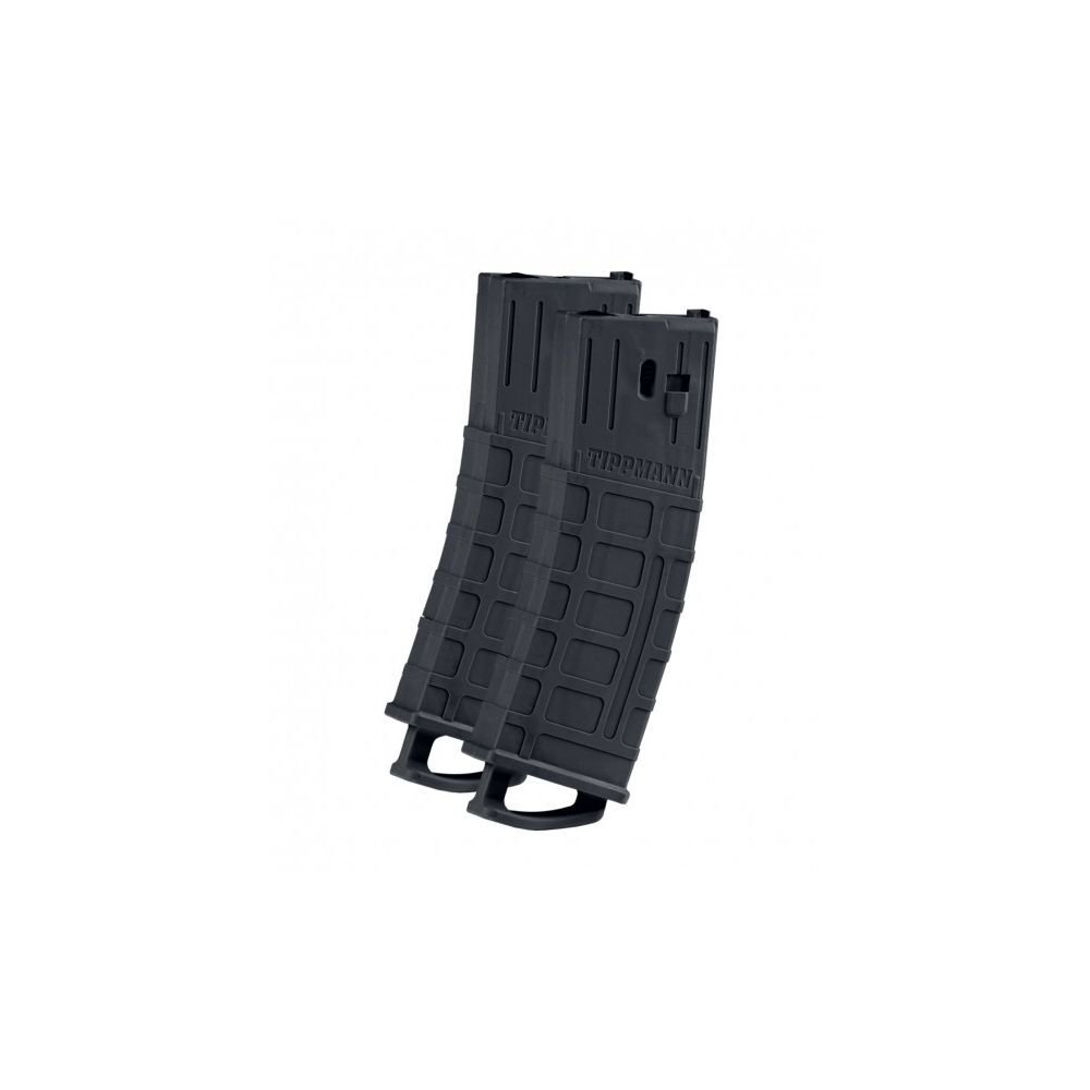 Tippmann TMC Magazin Magfed Paintball .68 2er Pack Black