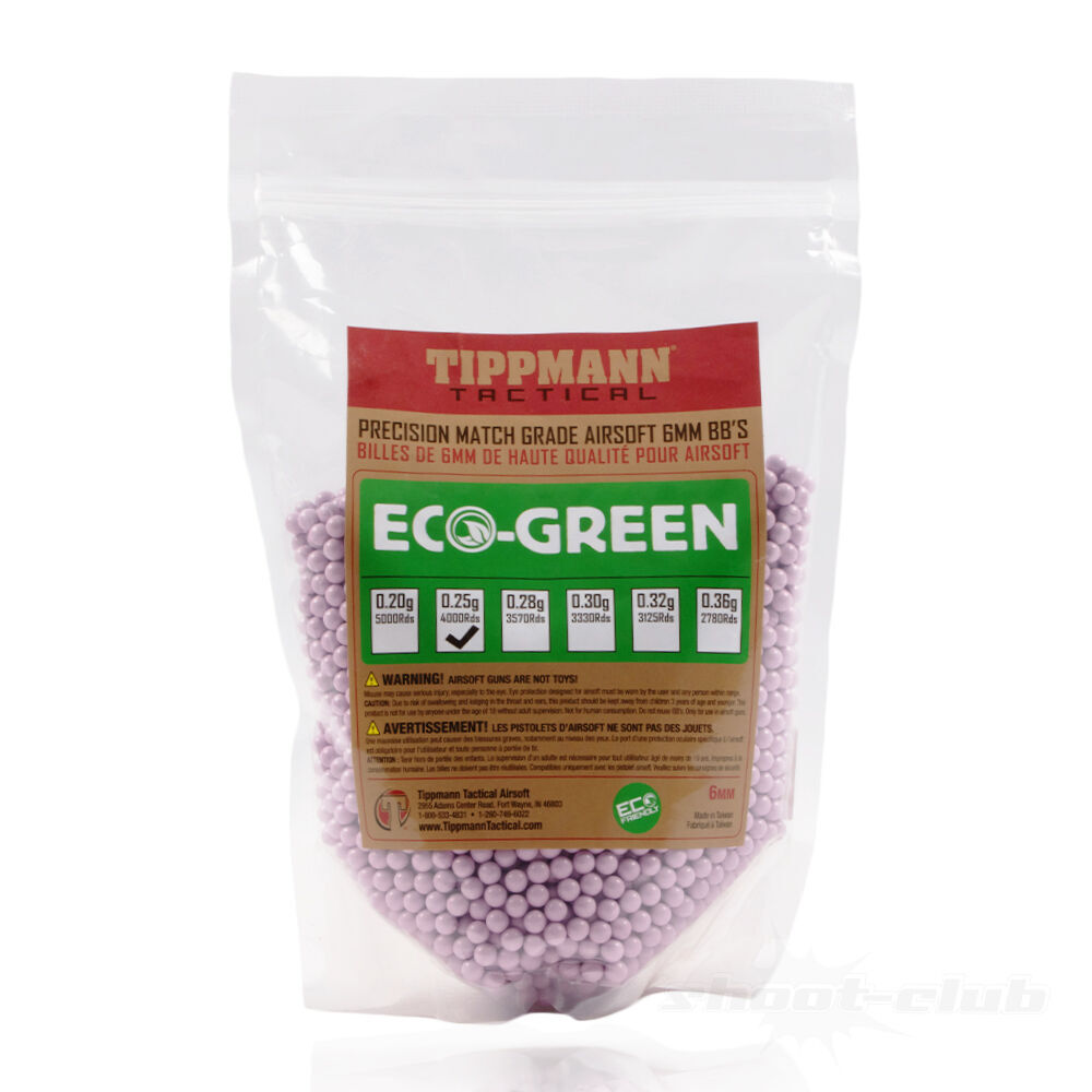 Tippmann Tactical BB 6mm Eco Green Airsoft 1kg 4.000 Stck Light Purple