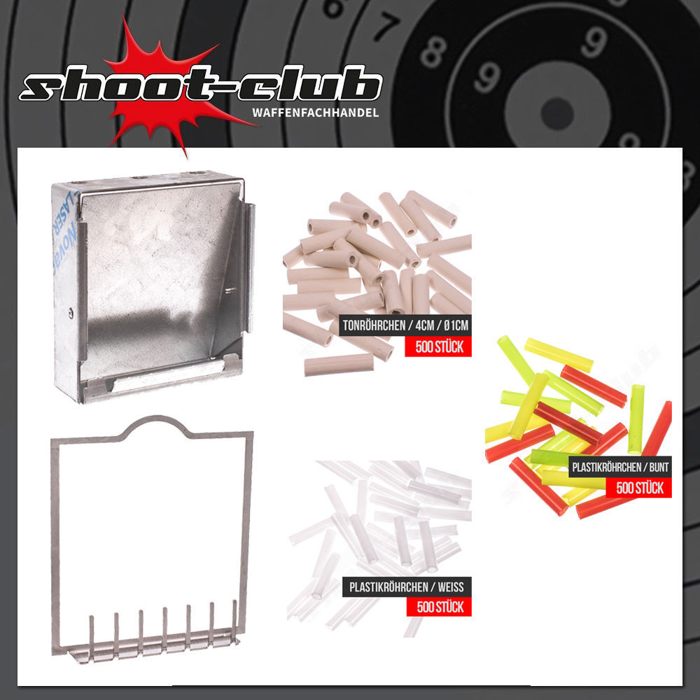 Tonrhrchen Adapter 17x17 cm im Set mit Kugelfang und 3x 500 Rhrchen