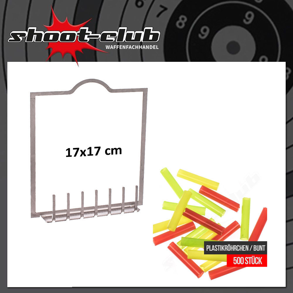 Tonrhrchen Adapter fr Kugelfang 17x17cm inkl. 500 Plastikrhrchen