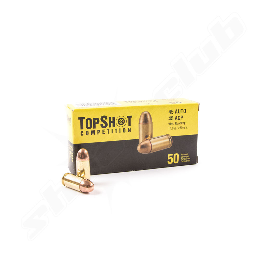 Topshot Competition FMJ - 230grs, 50 Stk. im Kaliber .45ACP