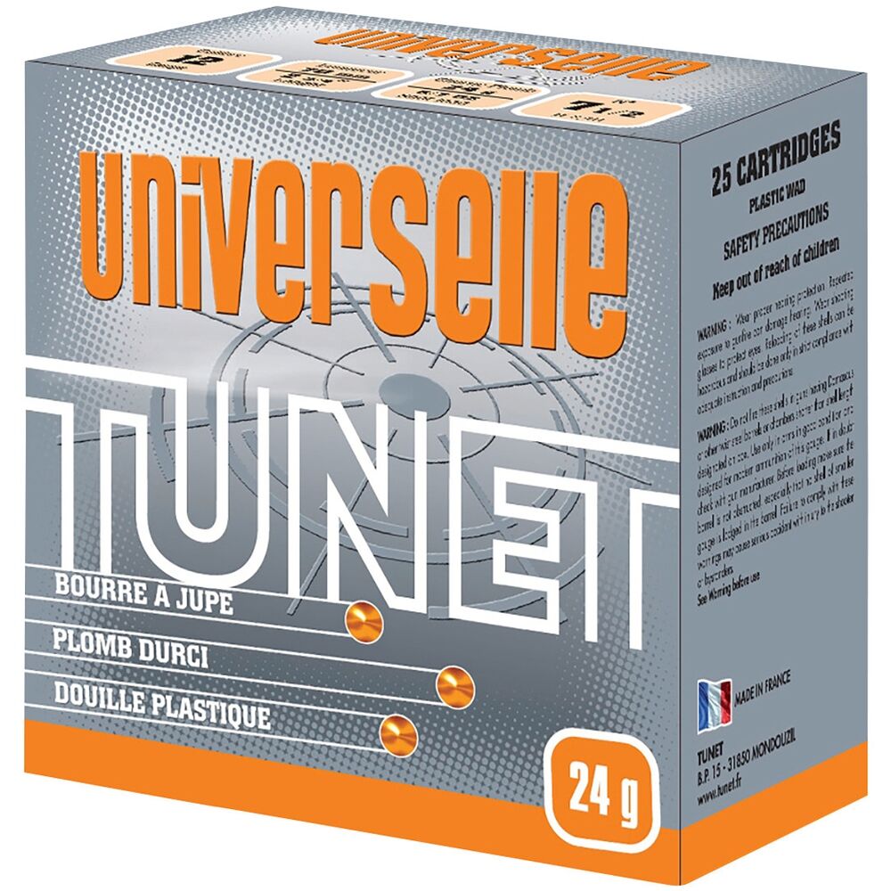 Tunet Universelle 12/70  2,4mm 24g Blei Schrotpatrone