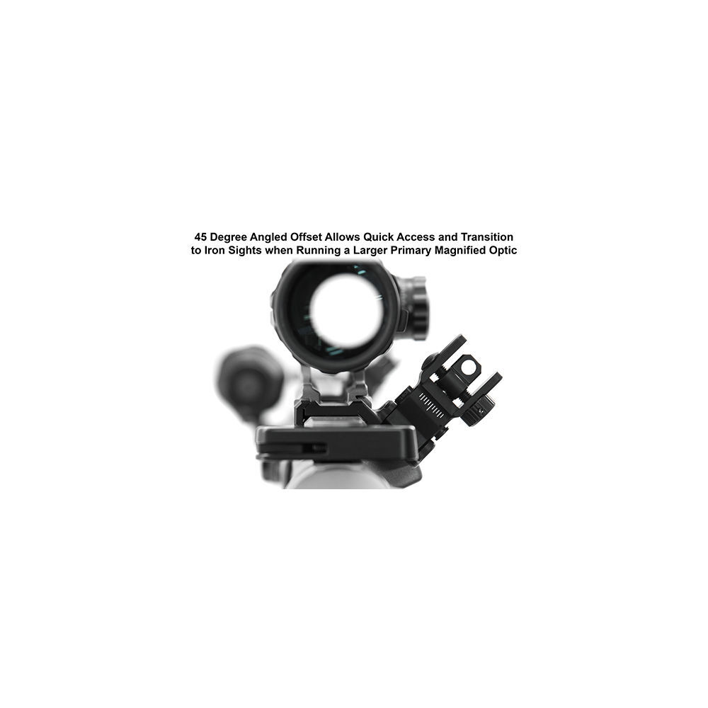 UTG Accu-Sync AR-15 45 Degree Angle Rear Sight Flip Up klappbar Lochvisier