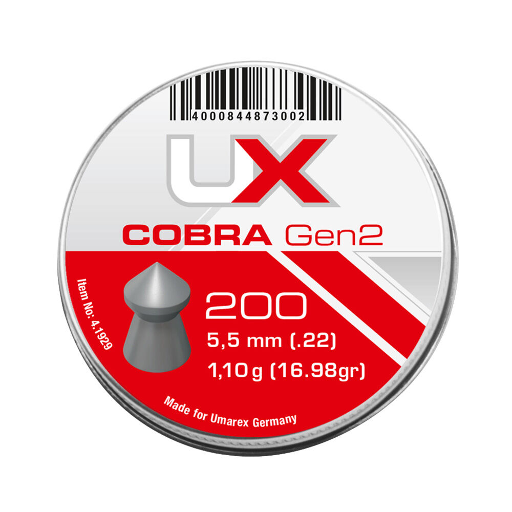 UX Cobra Gen2 Spitzkopf Diabolos 5,5mm geriffelt 200 Stck