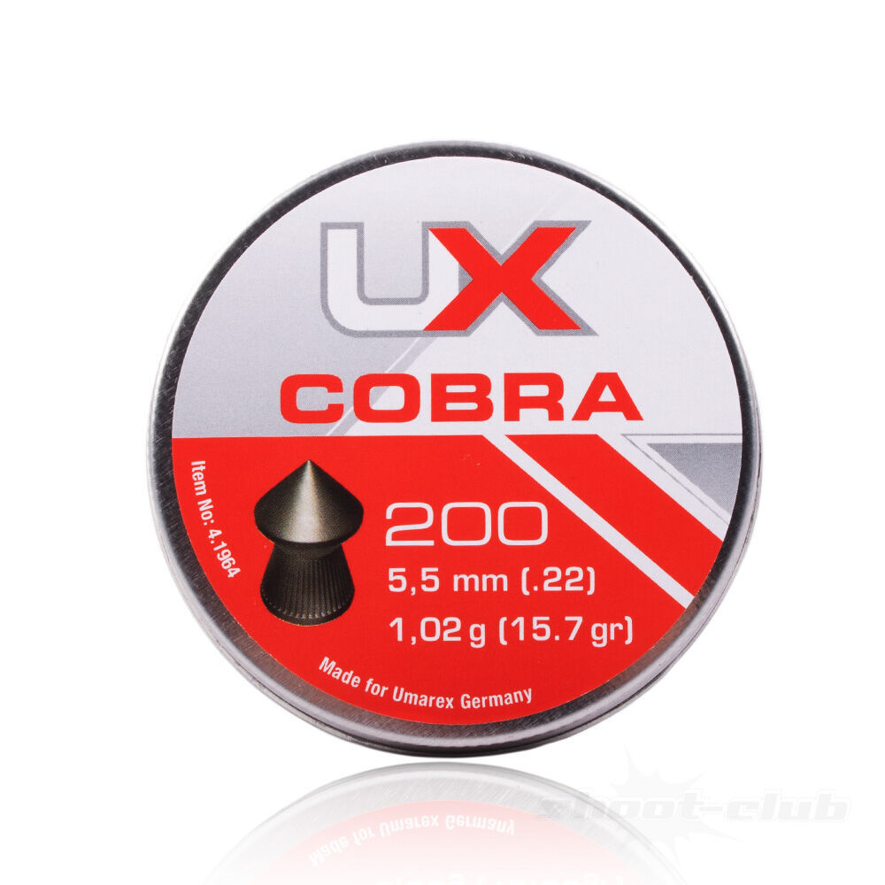 UX Cobra Spitzkopf Diabolos 5,5mm geriffelt 200 Stck