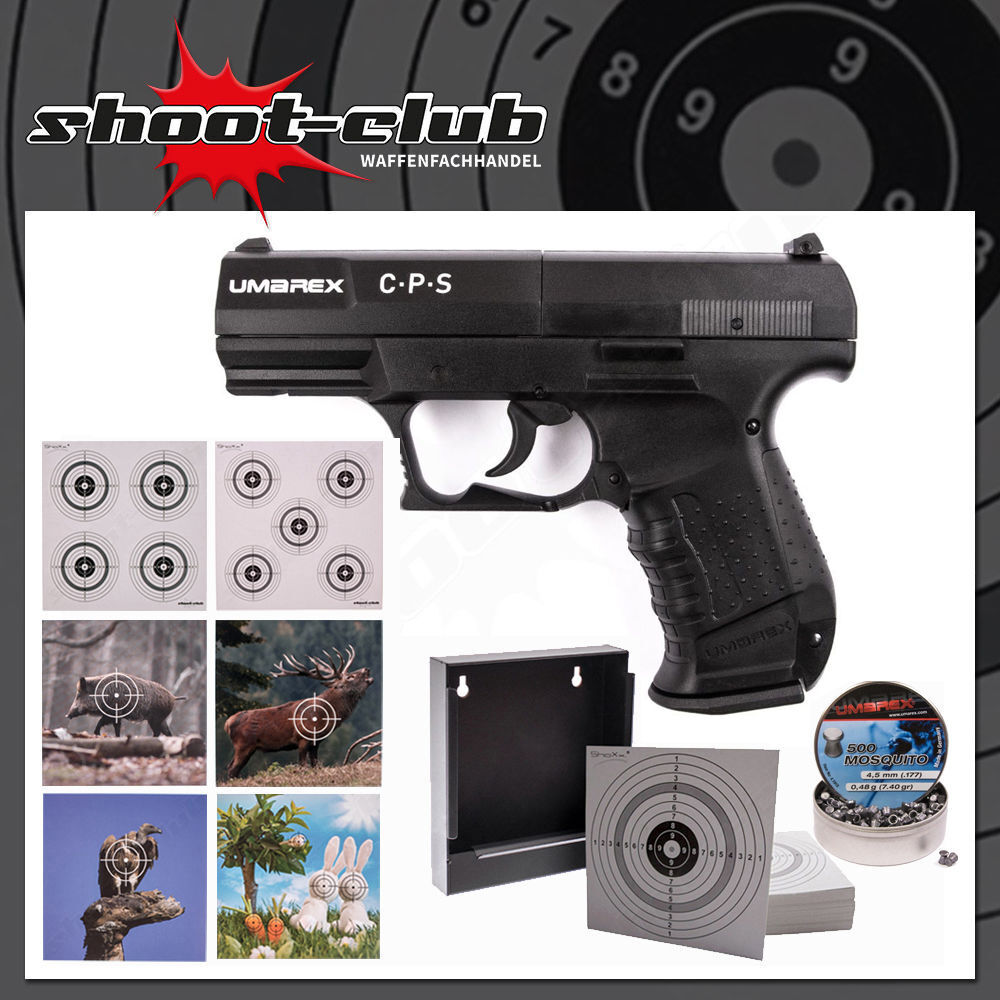 Umarex Cps Co2 Pistole 4 5mm Diabolos Schwarz Zielscheiben Set