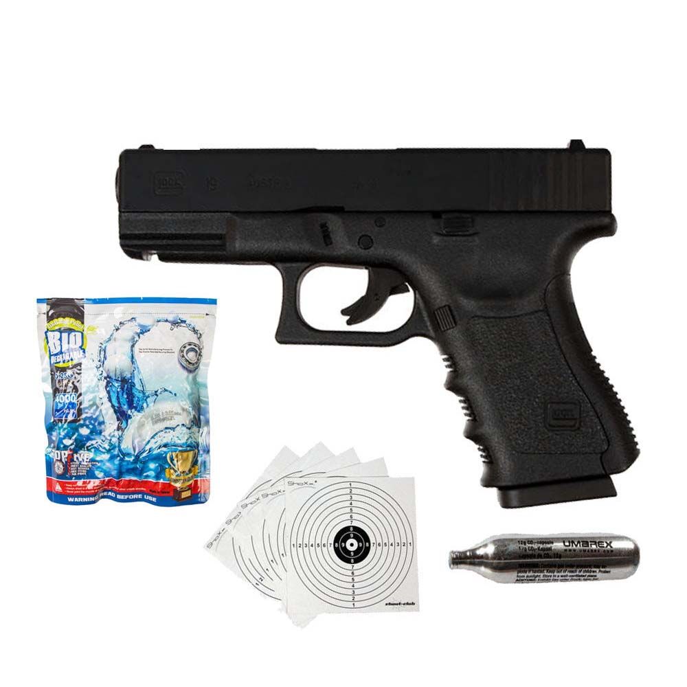 Umarex Glock 19 Gen.3 CO2 Airsoftpistole 6 mm BBs - Set