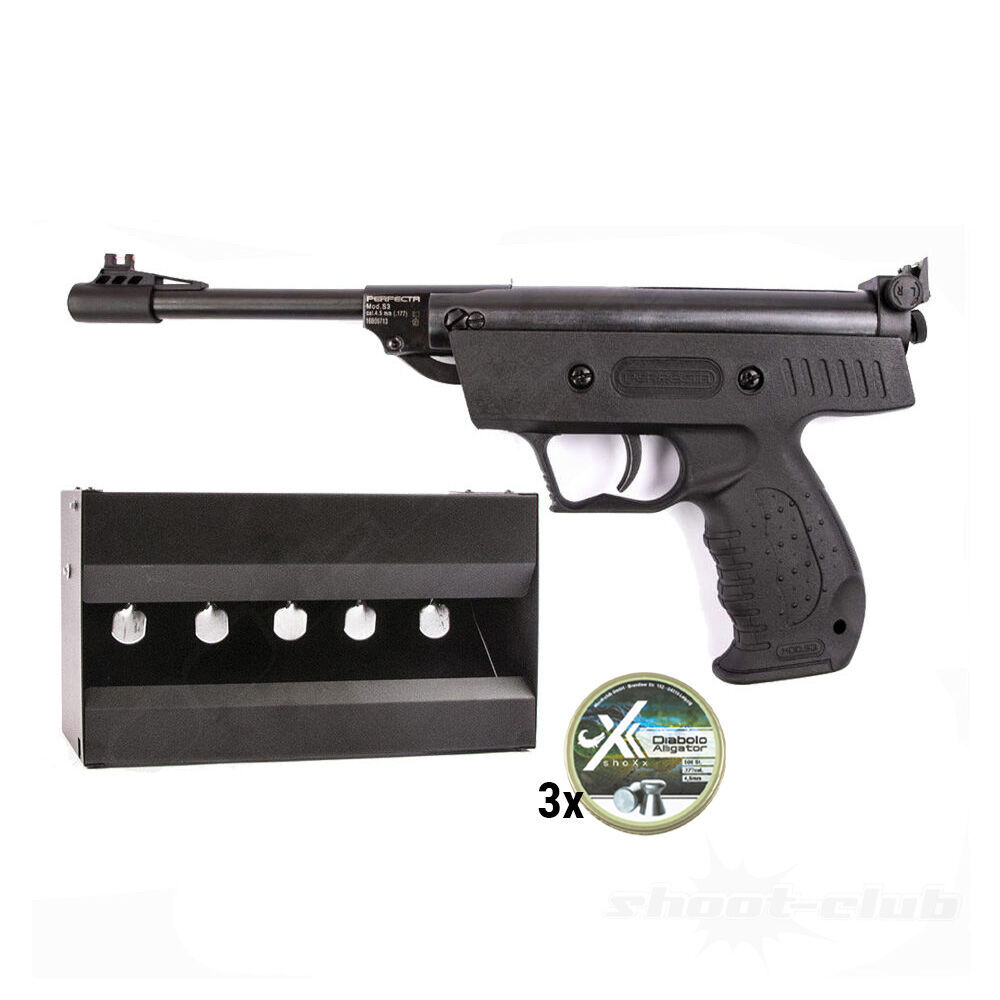 Umarex Perfecta S3 Luftpistole Federdruck 4,5mm Diabolo Plinking-Set