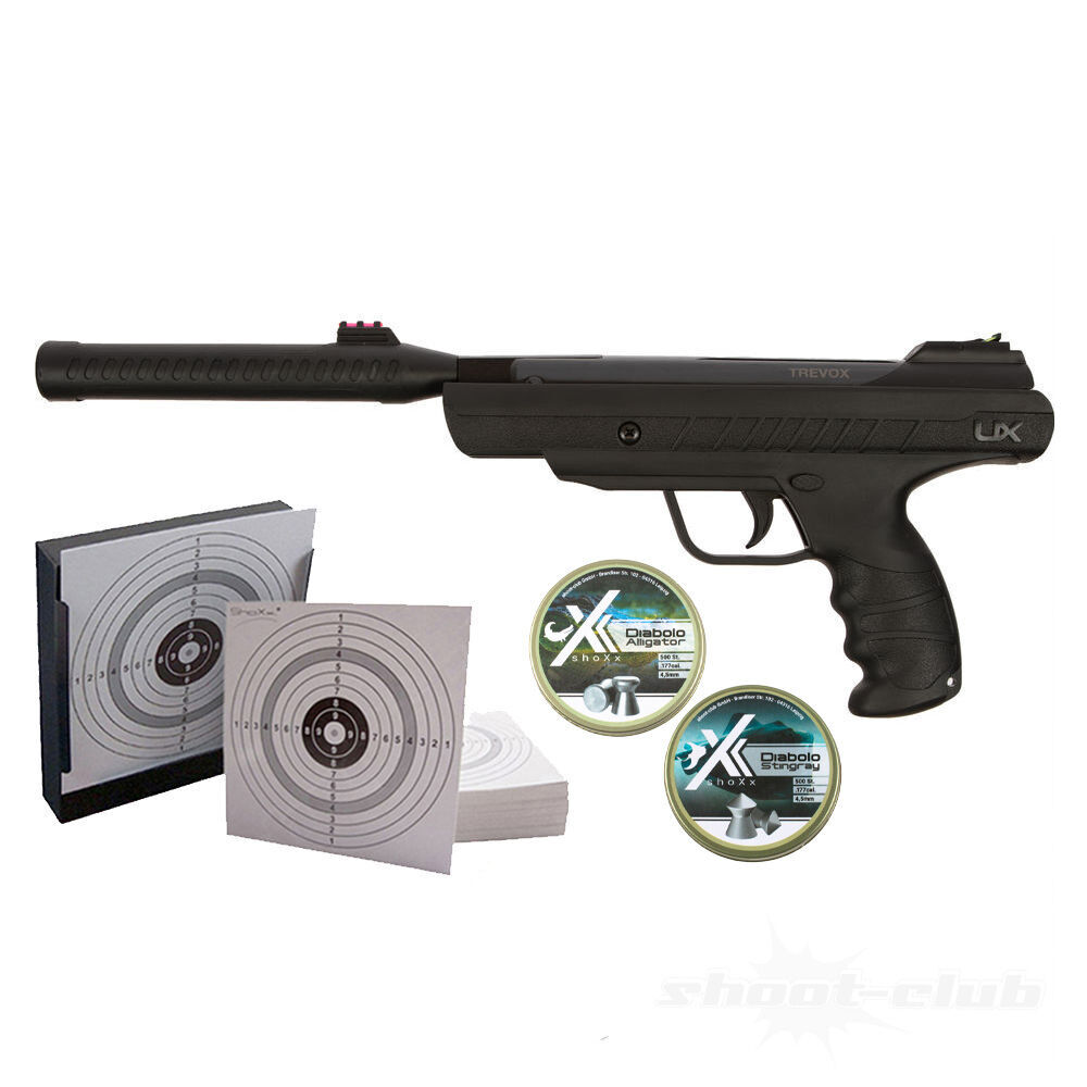 Umarex UX Trevox Luftpistole Knicklauf 4,5mm Diabolo Kugelfang-Set