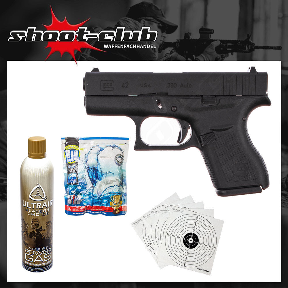 Vfc Glock 42 Airsoftpistole Gbb Kal 6 Mm Bbs Im Set