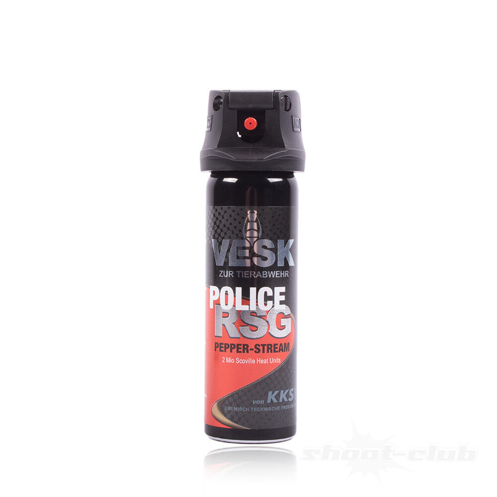 Vesk Police RSG Pfefferspray Pfeffer-Stream Weitstrahl 63 ml 2 Mio Scoville