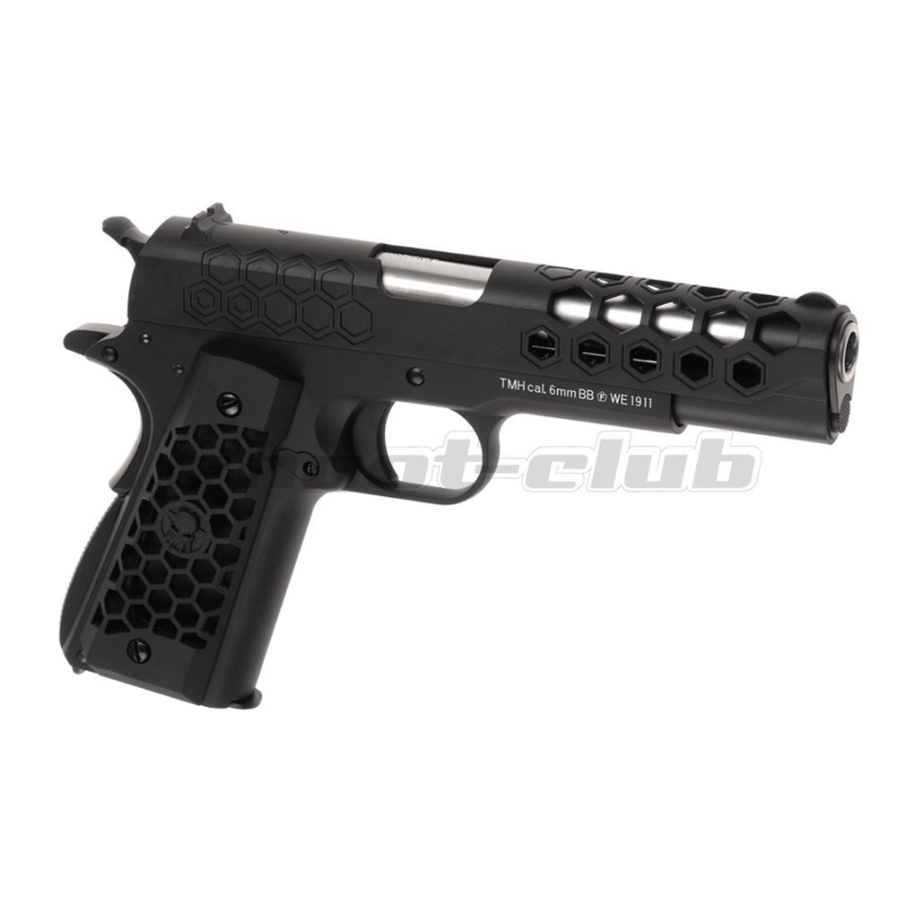 WE M1911 Hex Cut Airsoft Pistole Full Metal GBB 6mm BB Hop-Up