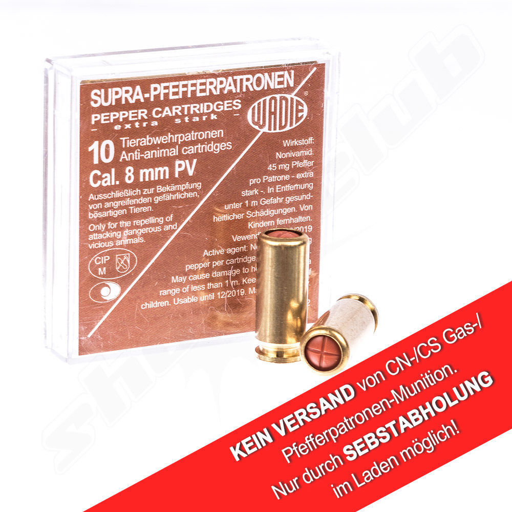 Wadie Supra stark Pfefferpatronen 8 mm P.V. / 45 mg