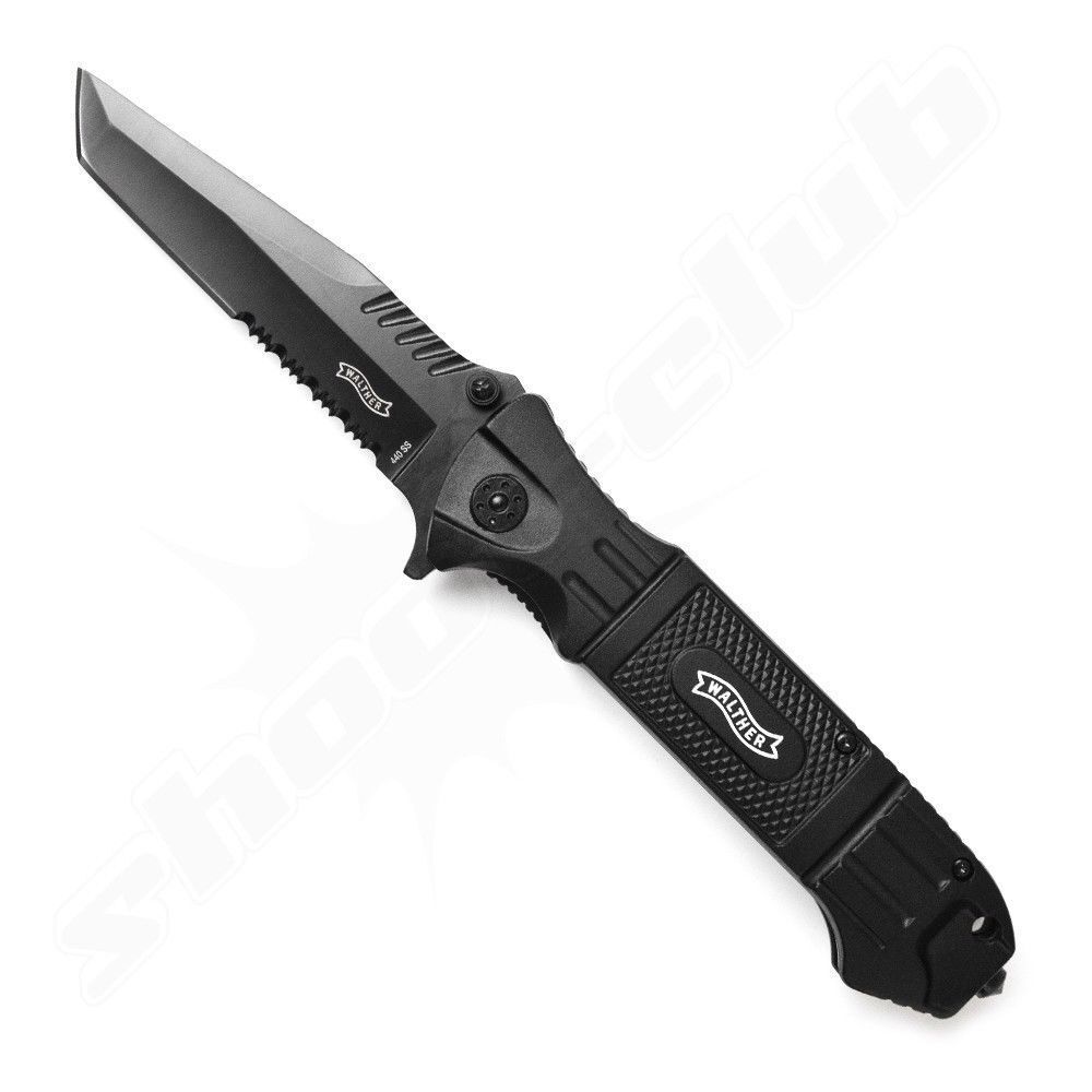 Walther Black Tac Tanto Einhand-Messer mit Glasbrecher