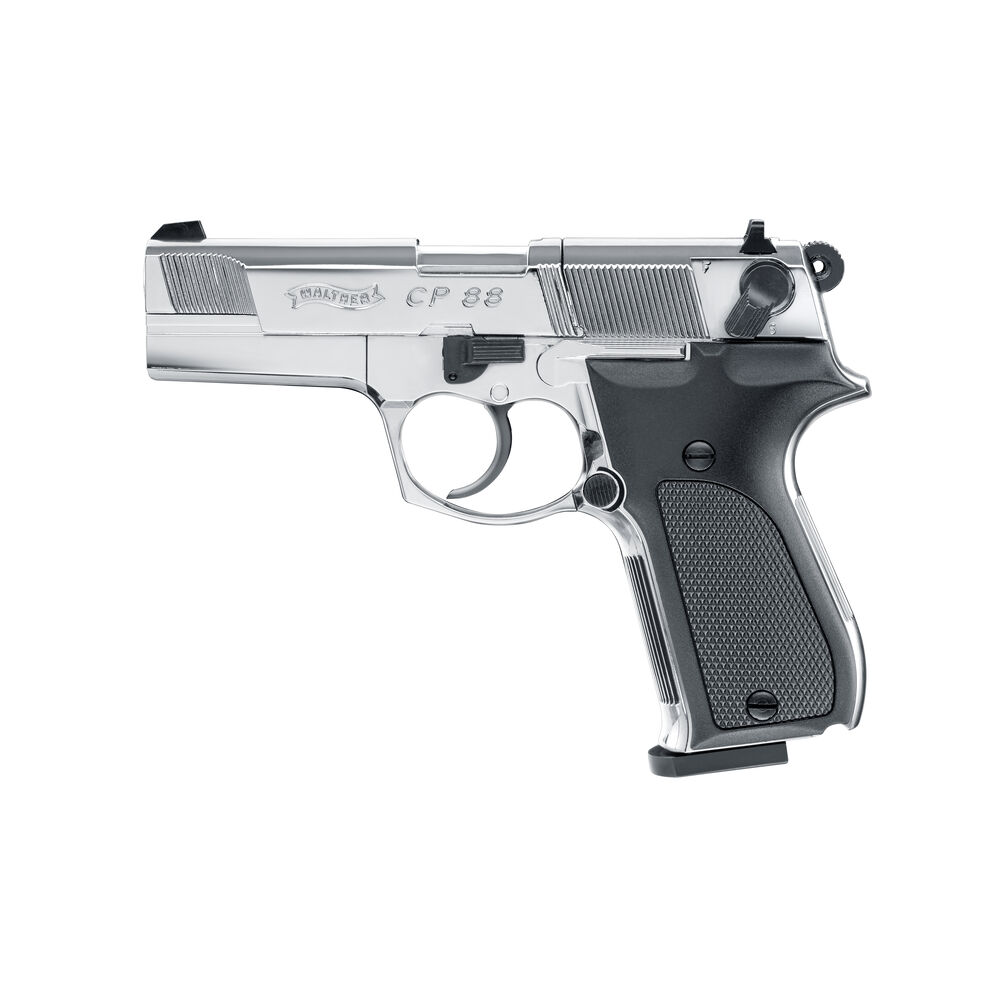 Walther CP88 CO2 Pistole polished chrome im Kaliber 4,5mm Diabolo