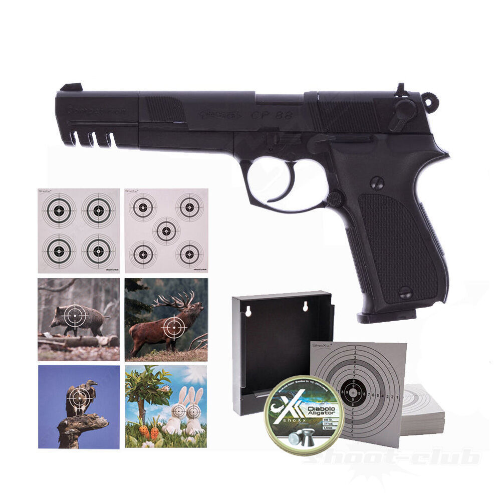 Walther CP88 Competition schwarz 4,5mm Diabolos - Zielscheiben-Set
