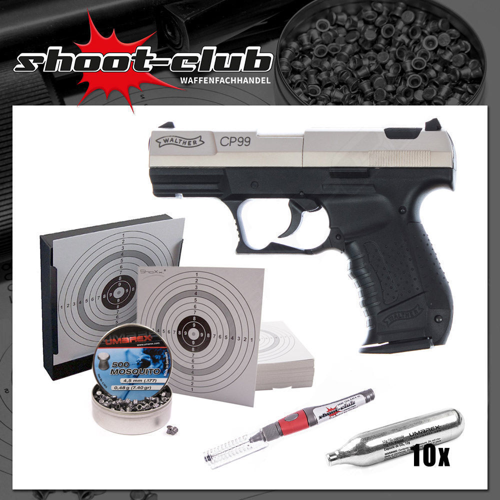 Walther Cp99 Bicolor Co2 Pistole 4 5mm Im Sparset