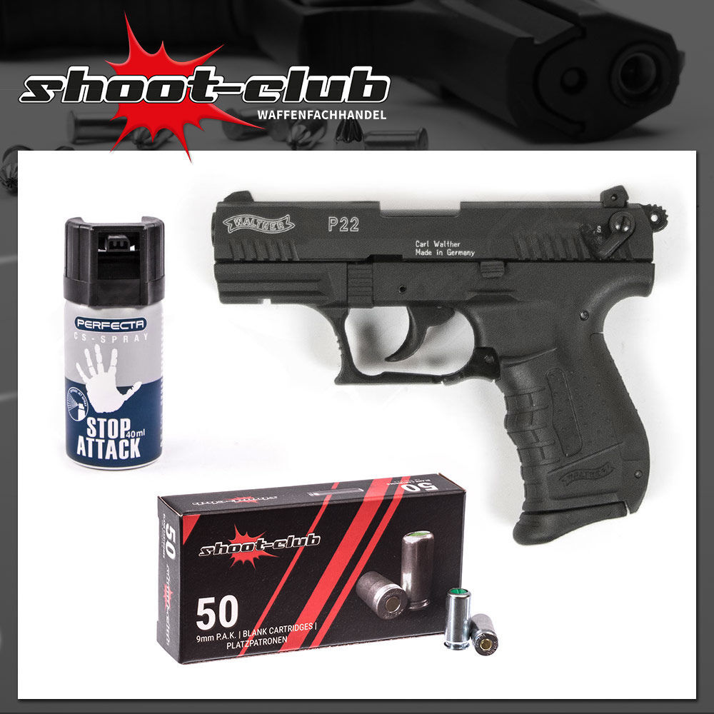Walther P22 9mm P A K Pistole Mit Munition Cs Gas