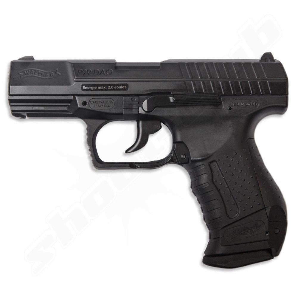 Walther P99 DAO CO2 Gas Blow Back Softair Pistole 6mm schwarz