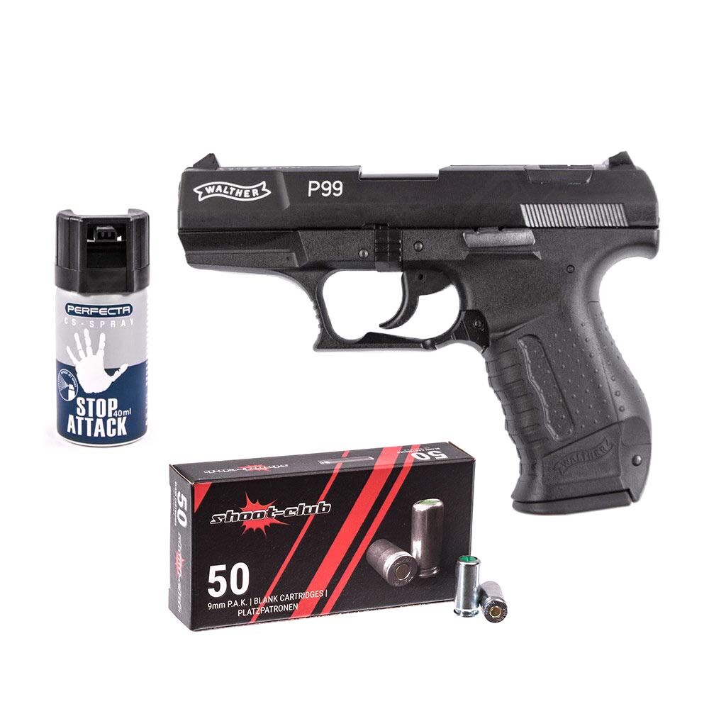 Walther P99 Schreckschuss Pistole 9 mm P.A.K. - Bundle