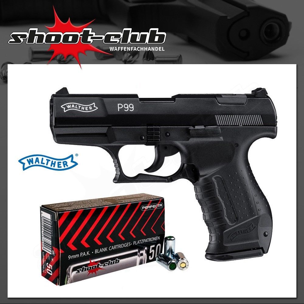 Walther P99 Schreckschuss brüniert Platzpatronen - Shoot-Club