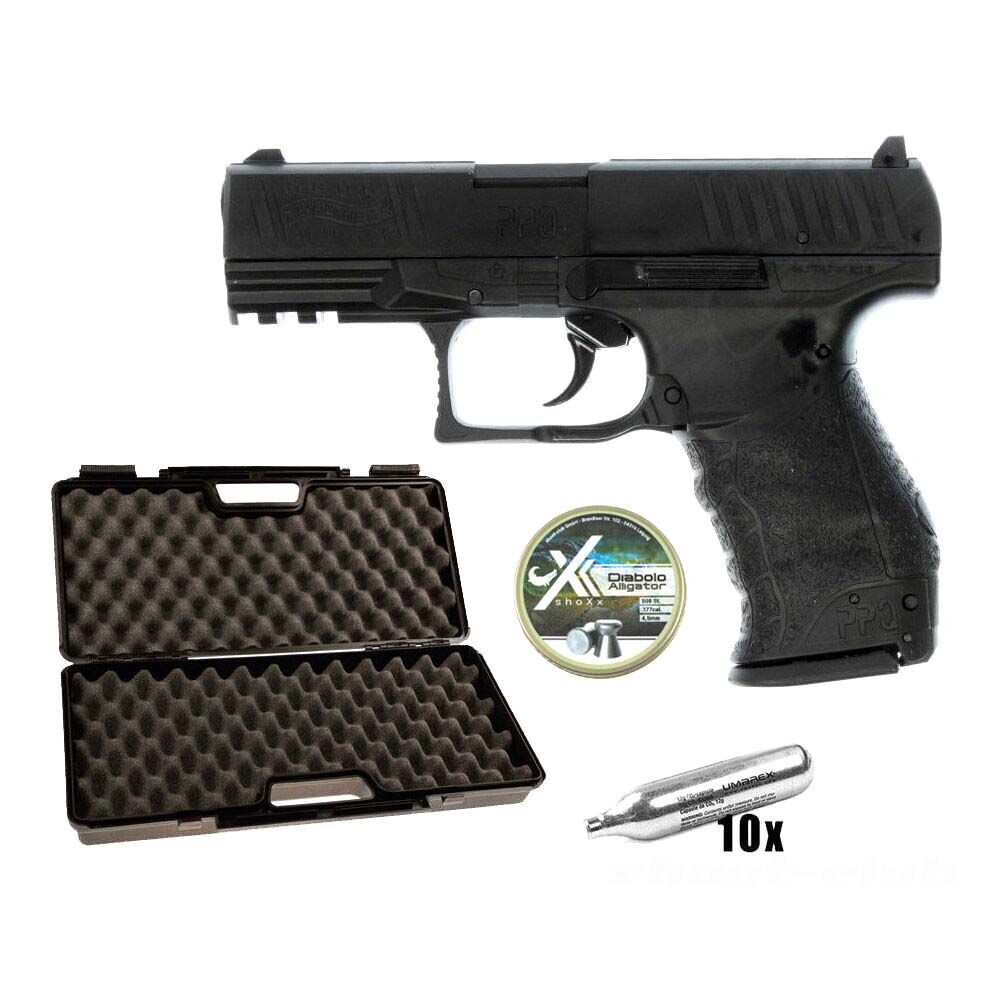 Walther PPQ CO2 Pistole NBB 4,5 mm Diabolos - Koffer-Set