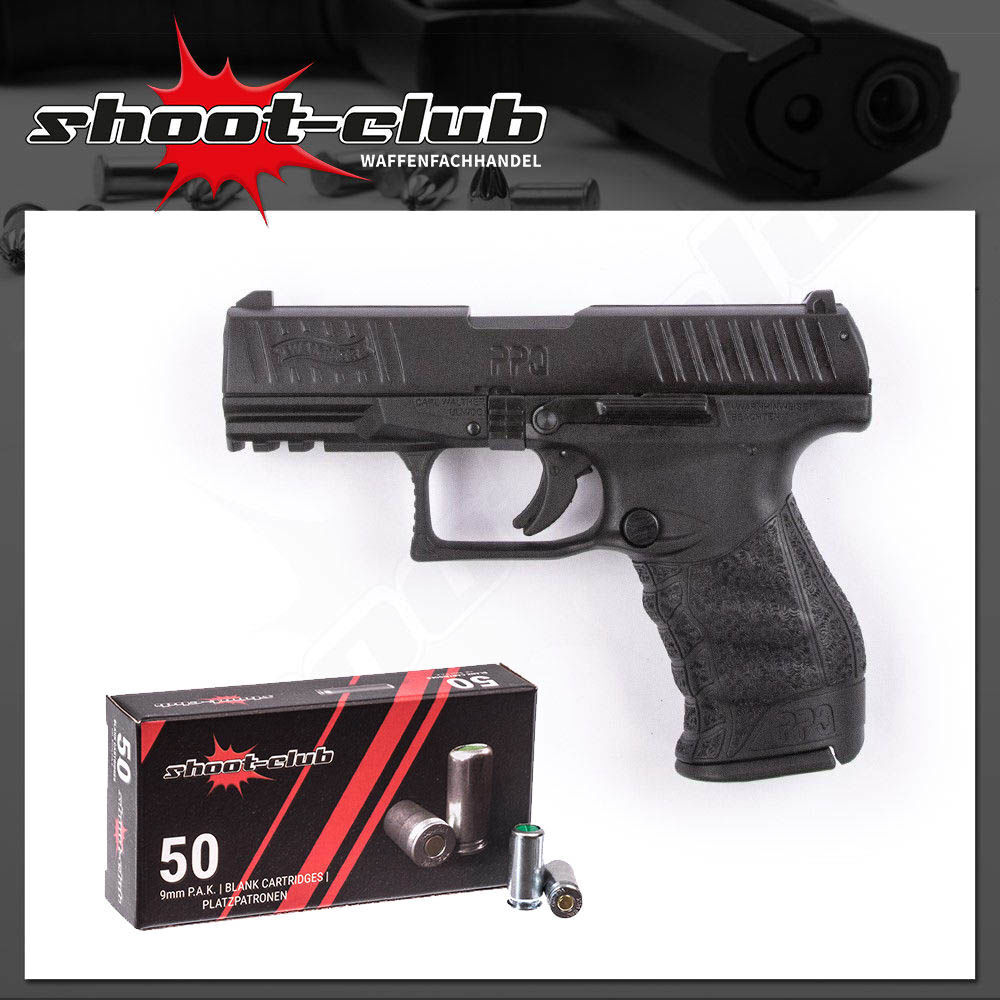 Walther Ppq M2 Black Schreckschuss Pistole 9mm P A K Inkl Munition