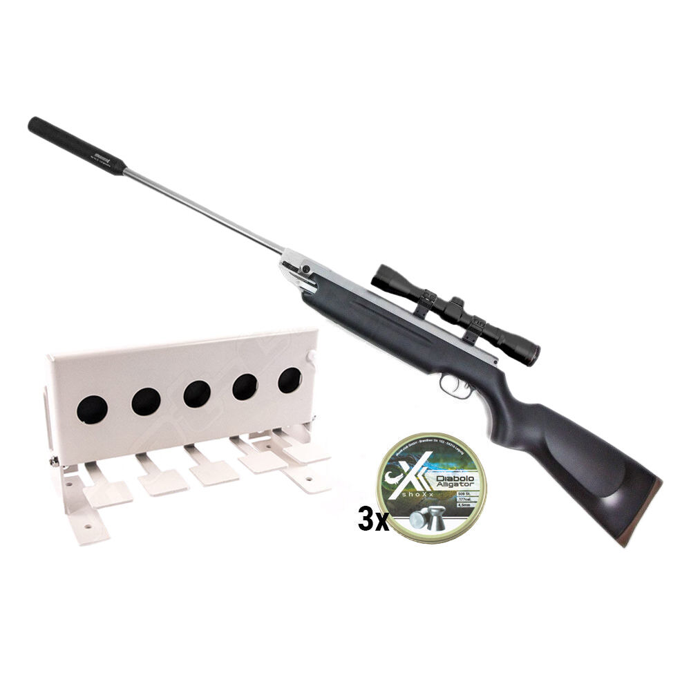 Weihrauch HW 35K Black Silence Luftgewehr 4,5mm Biathlon-Set