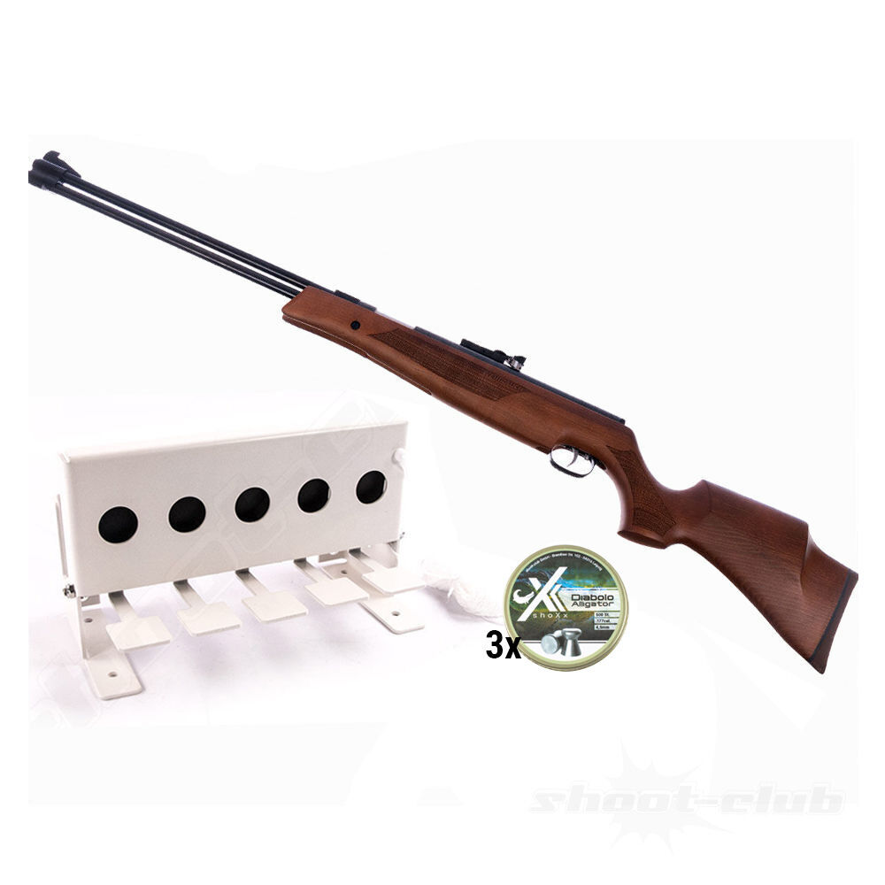 Weihrauch HW 77 Luftgewehr 4,5mm Diabolos im Biathlon-Set