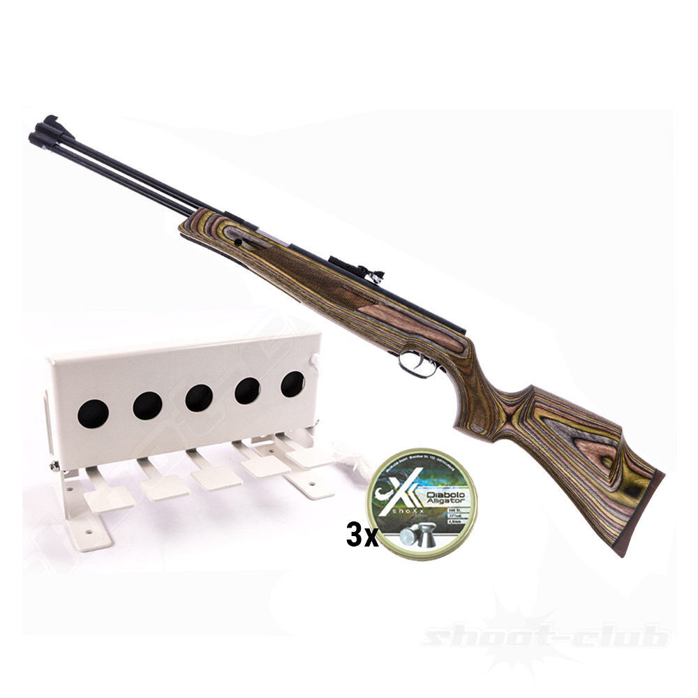 Weihrauch HW 77K Luftgewehr Special Edition 4,5 mm Diabolos im Biathlon-Set