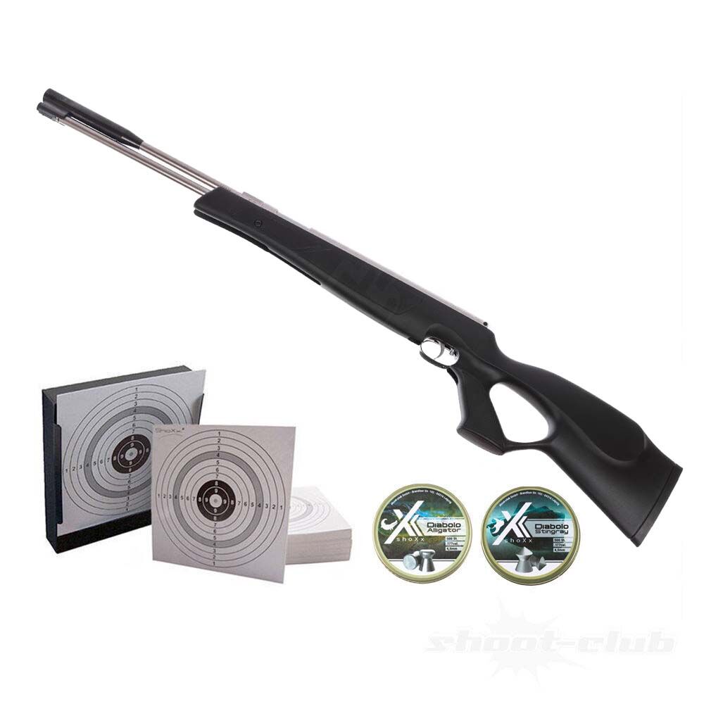 Weihrauch HW97 Black Line STL Luftgewehr 4,5 mm Diabolo Kugelfang-Set