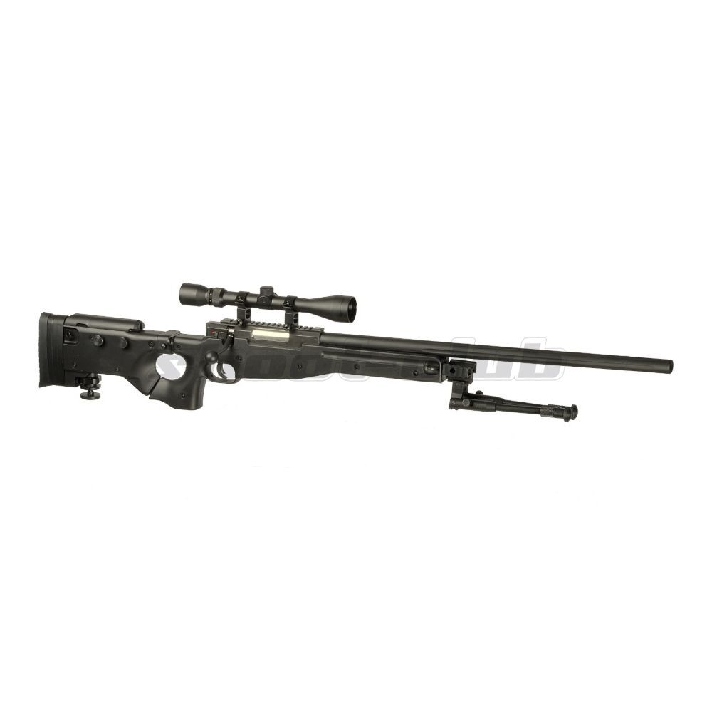 Well AW .338 MB08 Airsoft Sniper Starter Set Upgraded - schwarz