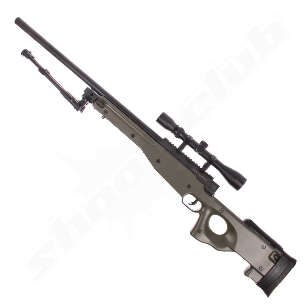Well L96 MB01 Airsoft Sniper Set Upgraded 6mm OD Green