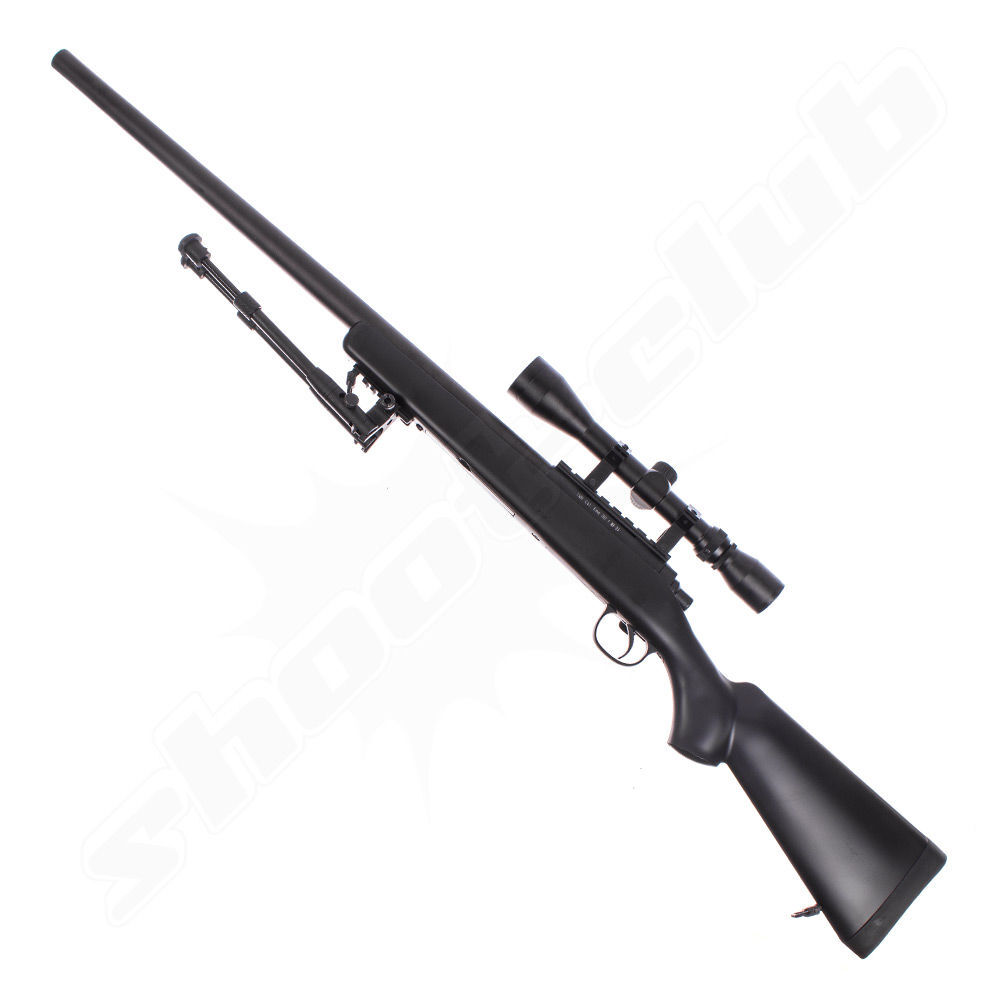 Well MB03 SR-1 6mm Airsoft Sniper Set - schwarz