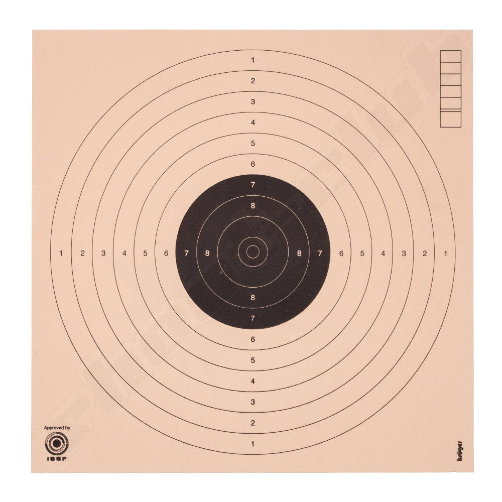 Zielscheiben 17 x 17 cm fr Luftgewehr und Luftpistole - 100 Stck