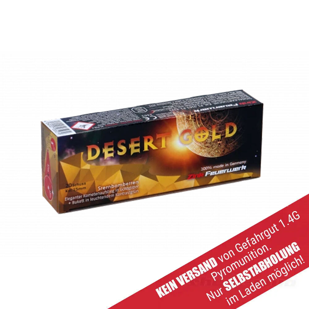Zink Desert Gold Pyromunition .15mm 20 Stk