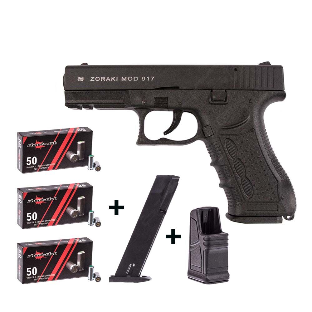 Zoraki 917 Schreckschusspistole 9 mm P.A.K.  schwarz im Platzpatronen-Set